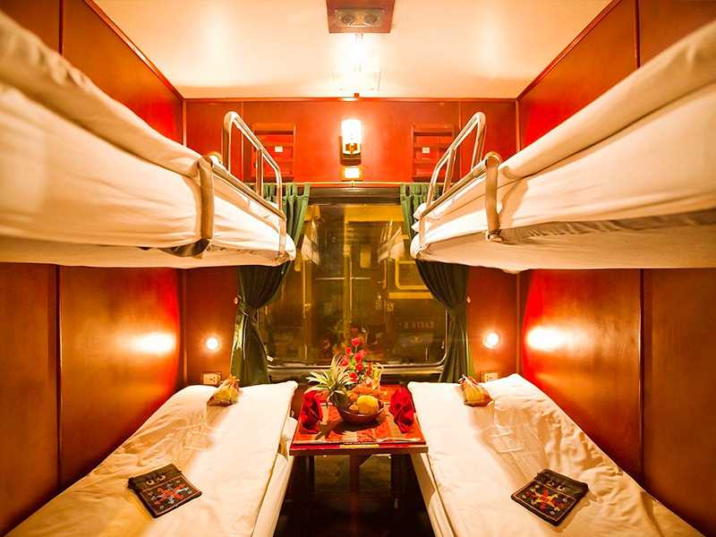 Deluxe Sleeping Train Ticket with A/C (Shared 4 Soft Berths in Cabin)